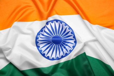 Arka plan olarak Hindistan bayrağı, yakın plan