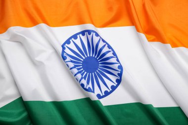 Arka plan olarak Hindistan bayrağı, yakın plan