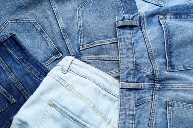 Şık pantolon çeşitleri, yakın plan.