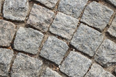Arkaplan olarak kaldırım taşlarının dokusu, yakın plan
