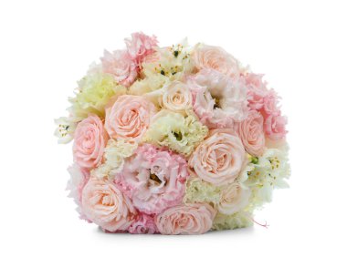 güzel düğün buketi beyaz arka plan üzerinde