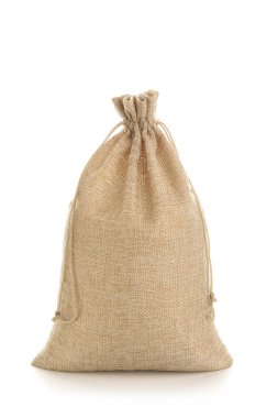 Beyaz arka plan üzerinde izole tam çuval