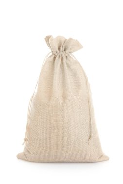 Beyaz arka plan üzerinde izole tam çuval