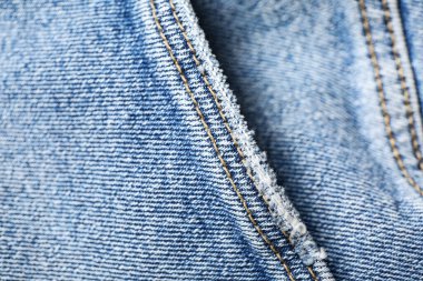 Arka plan olarak mavi kotlar, yakın plan