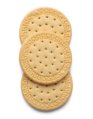 Beyaz arkaplanda tatlı kurabiyeler