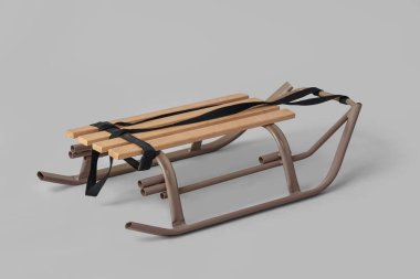 Beyaz arkaplanda boş kızak