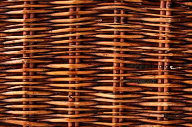 Arka plan olarak yapışkan rattan dokusu, üst görünüm