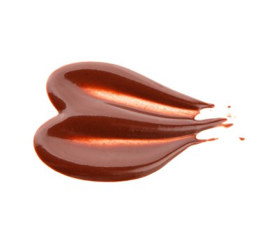 Beyaz arka planda izole edilmiş lezzetli çikolata kokuları, yakın plan.