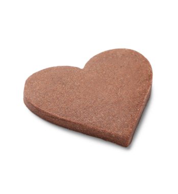 Kalp şeklinde çerez Sevgililer Günü'nde beyaz arka plan üzerinde