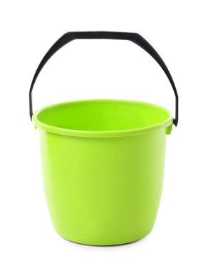 beyaz zemin üzerine yeşil kova