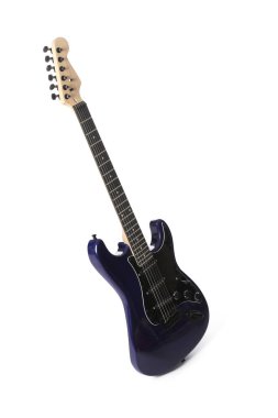 Beyaz arka planda modern elektro gitar