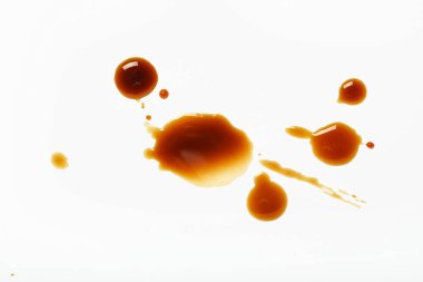 Beyaz arka plan üzerinde Brown kahve lekeleri