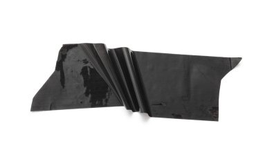 Beyaz arkaplanda siyah yapıştırıcı şerit