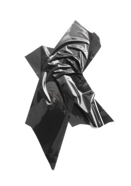 Beyaz arkaplanda siyah yapıştırıcı şeritler