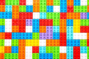 Arkaplan olarak renkli plastik yapı blokları