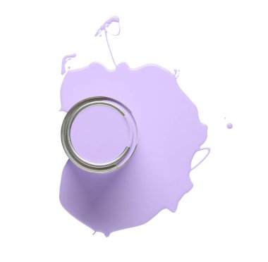 Beyaz arka planda izole edilmiş boya kutusu