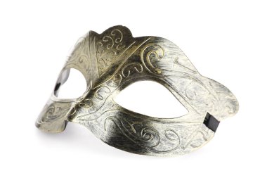 Beyaz arka planda güzel bir karnaval maskesi