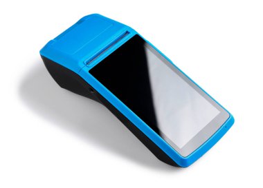 Beyaz arkaplanda ödeme terminali