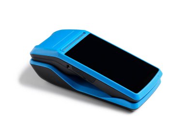 Beyaz arkaplanda modern ödeme terminali