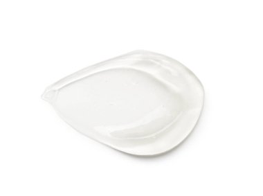 Beyaz arkaplanda kozmetik yağı örneği