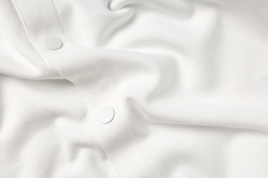 Arkaplan olarak beyaz pamuk gömlek dokusu