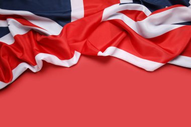 National flag of the United Kingdom on red background