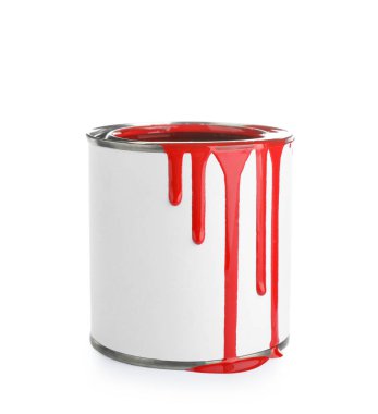 Beyaz zemin üzerine kırmızı boya ile olabilir