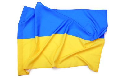 beyaz zemin üzerine Ulusal Ukrayna bayrağı