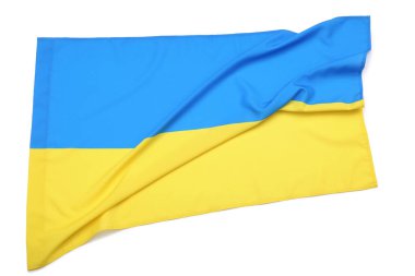 beyaz zemin üzerine Ulusal Ukrayna bayrağı