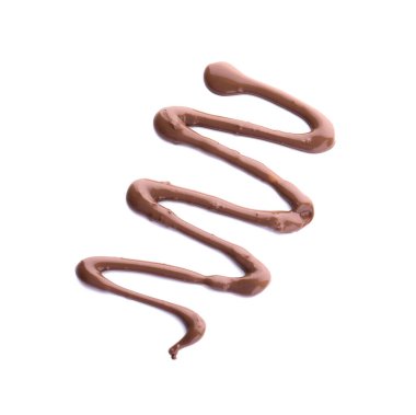 Beyaz arka planda lezzetli çikolata kıvrımı