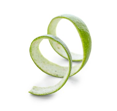 Beyaz arkaplanda kireç kabuğu