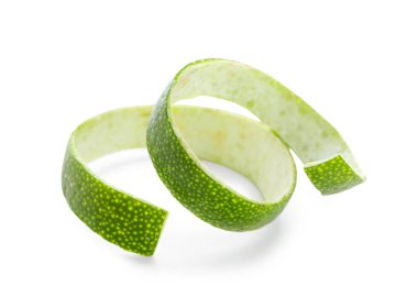 Beyaz arkaplanda kireç kabuğu