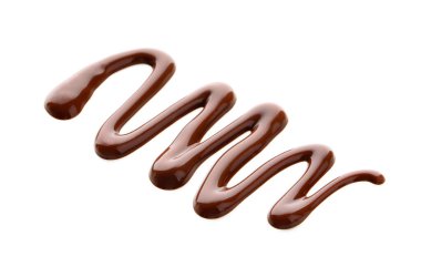 Beyaz arka planda lezzetli çikolata kıvrımı