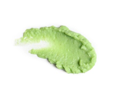 Beyaz arkaplanda wasabi macunu örneği
