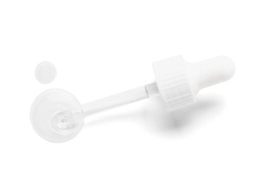 Beyaz arka planda kozmetik yağlı boru.