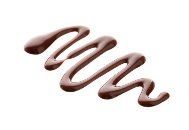 Beyaz arka planda lezzetli çikolata kıvrımı