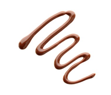 Beyaz arka planda lezzetli çikolata kıvrımı