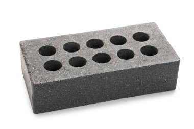 Beyaz arkaplanda yeni siyah tuğla