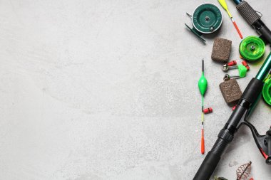 Metin için alanı olan grunge arkaplan üzerinde balıkçılık müdahalesi