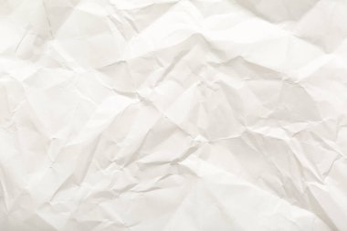 Arkaplan olarak buruşmuş kağıt yaprağı, üst görünüm