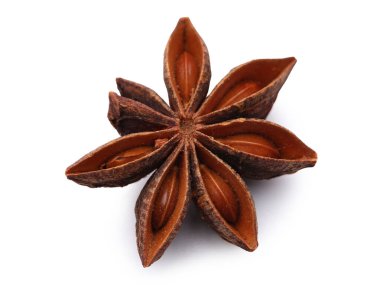 Beyaz arka plan üzerinde izole anasonu baharat