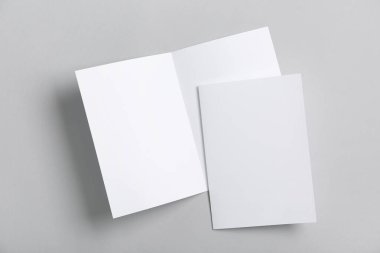 Beyaz arkaplanda farklı boş broşürler