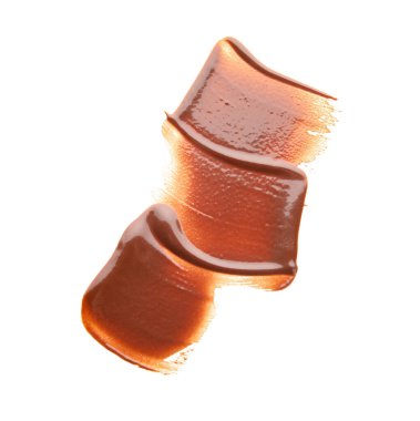 Beyaz arka planda izole edilmiş lezzetli çikolata kokuları, yakın plan.