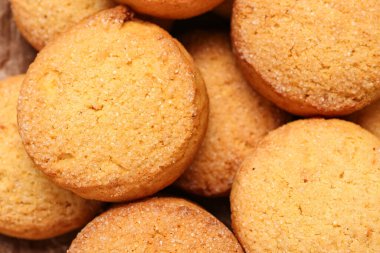 Arka plan olarak lezzetli kurabiyeler, yakın plan