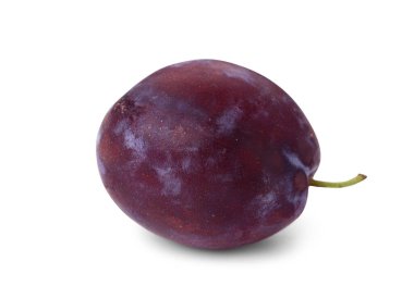 Beyaz arka planda taze erik