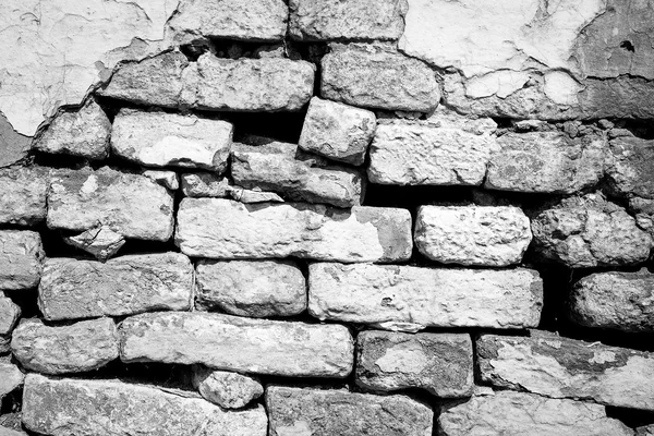 Textura de fundo de uma parede de tijolo branco velho — Fotografia de Stock