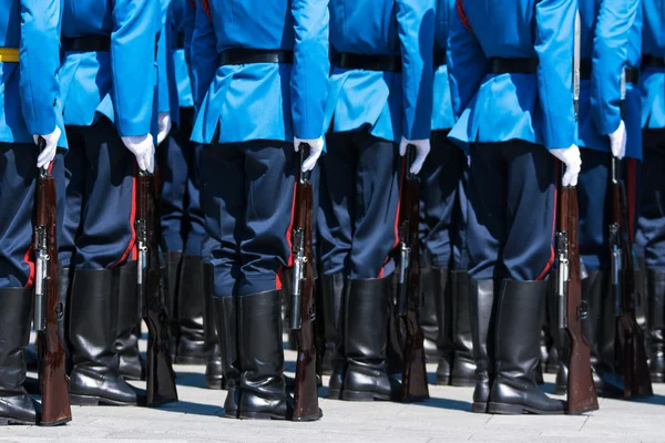 Soldados no desfile do exército — Fotografia de Stock