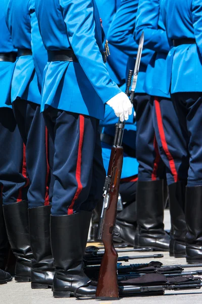Soldados no desfile do exército — Fotografia de Stock