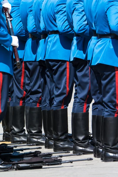 Soldaten in leger parade — Stockfoto