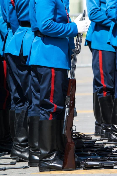 Soldaten in leger parade — Stockfoto